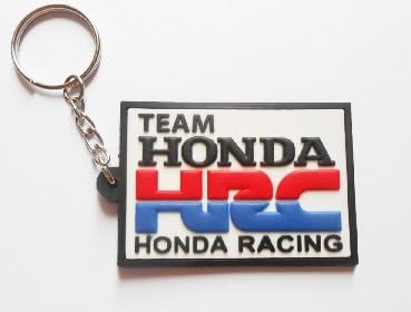 Keychains Keychain – Honda HRC Honda Racing – White – Motocross Motorbike Motorcycle – Scooter – Sports – Rubber Key Ring – Rubber Keyring – Key