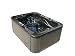 Produktbild Outdoor Whirlpool Hot Tub LYON Spa Farbe SCHWARZ mit 27 Massage Düsen + Heizung + Ozon Reinigung + LED Beleuchtung für 2 - 3 Personen für Außen Terrasse Garten günstig