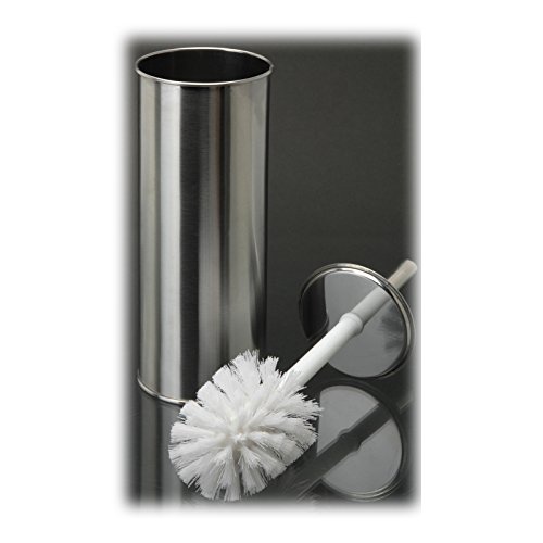 Badezimmerset (Mülleimer und Toilettenbürste) 2 teilig – Badset Kosmetikeimer Toilettenbürste Edelstahl WC Garnitur - 2