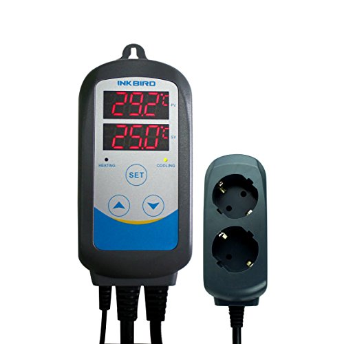 Inkbird 220V ITC-310T Programmierbare digitale Temperaturregler Dual Relais Thermostat Schaltsteckdose & Timer Stecker - 3