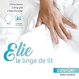 Easytex Linge de lit Elie jetable 2 Personnes