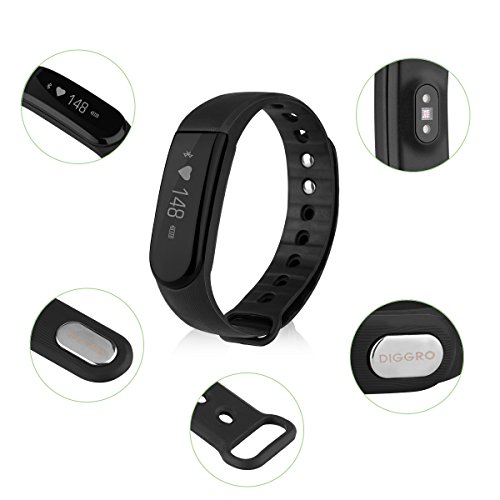 DIGGRO ID101 – Fitness Armband mit Herzfrequenz Sensor (IP67 Wasserdicht Staubdicht, OLED Display, Smart Armband Fitness Tracker mit Pulsmesser Aktivitätstracker Schrittzähler Schlafanalyse Kalorienzähler Stoppuhr für ios Android) - 6