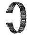 Produktbild Sansee Stahl Perlen Stil Armband Smart Watch Band Strap für Fitbit Charge 2 (Fünf Baht Strap ) (Schwarz)