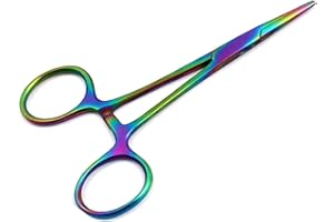 EXETON Pince anti-moustiques 12,5 cm pour animal domestique, chien, chat, petite oreille, pince de verrouillage, multicolore (12,5 cm droite)