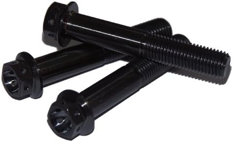 Set of 4 Screws M10 x 60 RH Front Brake Caliper for Ducati 1198/S 2009 Onwards, Race Edition Magnetic Bracelet Titanium, black