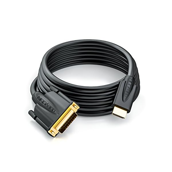 deleyCON 0,5m Cable HDMI a DVI - Conector HDMI para Enchufe DVI 24+1 HDTV Full HD 1080p 1920x1080 - Contactos Chapados… - Image 9