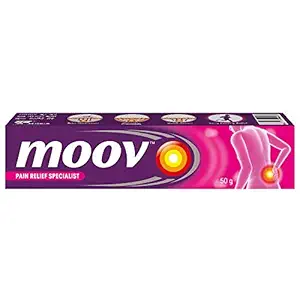 Moov Fast Pain Relief Cream - 50g | Suitable for Back Pain, Muscle Pain, Joint Pain, Knee Pain | 100% Ayurvedic Formula | Suitable for Sports & Gym related injuries