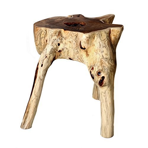 Unique Heavy Solid Teak Wood Coffee Table Wood Stool Root Table Flower Table + Brillibrum Flyer