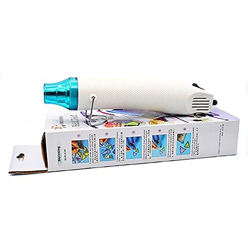 MAIKEHIGH heißluftfön mini, Heat Gun Werkzeug, DIY Stempel Convex Powder Emboss Heat Gun-Tool, ABS Material Heizgeräte.(weiß) - 7
