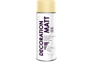 DECO COLOR DECORATION_MATT UNIVERSAL SPRAY PAINT MULTI-PURPOSE SATIN MATT FINISH ART CRAFT ART DECOR DIY (RAL 1015 Ivory_matt)