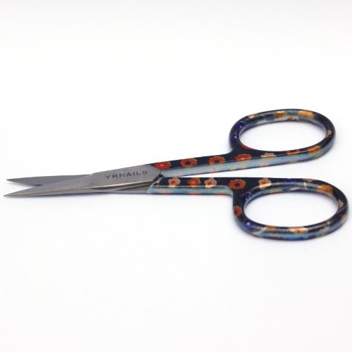 Orange Flower - Straight Nail Manicure Scissors by YRNails