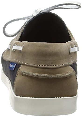 Quayside Unisex Adults’ Alderney Boat Shoes, Blue (Navy/Sand), 7 UK