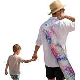 Tie-Dye Renkli Plaj Şemsiyesi Taşıma &Ccedil;antası, Alt Kısmı Darbe Emici Koruma Yastıklı Esnek Kılıf, Lastikli ve Omuz Askılı Şems