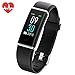 Produktbild Fitness Armband HR, WOTUMEO Farb Touchscreen Smart Bracelet Wasserdicht Aktivität Tracker Herzfrequenz Messgerät Gesundheits Armbanduhr Bluetooth Intelligentes Armband Schrittzähler Mehrere Sportmodi Smart Band für Männer Frauen Kinder