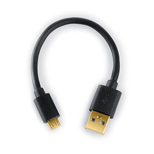CSL – 0,15m High Speed Micro USB auf USB Kabel | Lade- und Datenkabel |Kabeldurchschnitt 4,4mm | 24k vergoldete Kontakte | fü Schnelladekabel mit besonders hohen r Android, Samsung, HTC, Motorola, Nokia, LG, HP, Sony, Blackberry und mehr - 3