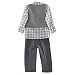 Amlaiworld 3pcs Newborn Boy Waistcoat + Pants + Shirts Clothes Sets Suit (100(12-24M))