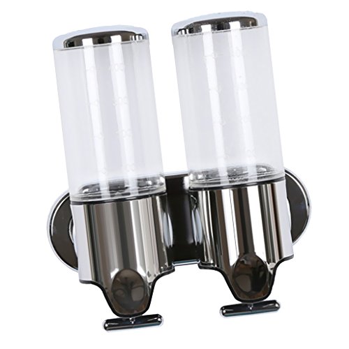 MagiDeal Shampoo- und Seifenspender für Wandmontage - klar, 500ml