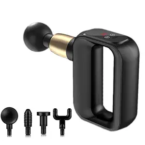 Blessbe Deep Tissue Massage Gun | All New Percussion Body Massager for Pain Relief 2500mAh, Portable, Brush Motor, Rechargeable, 4 Massage Heads, 32 Speed Settings For Deep Tissue Body Massage, Pain Relief
