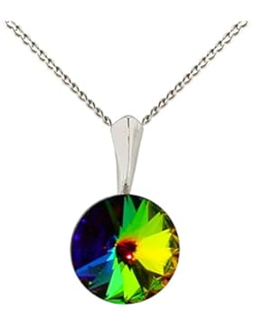 6 Farb Varianten- Anhänger Kette mit Haare Schutz! M3crystal mit 1122 Rivioli Kristallen von Swarovski 12mm Herzanhänger...