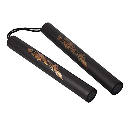 Fstoption Nunchucks de Espuma para niños con Entrenamiento Negro Cable de Artes Marciales Nunchaku Equipo Deportivo Herramienta de Entrenamiento Excelente para niños