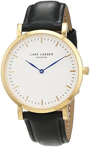 Lars Larsen Women's Quartz Watch with White Dial Analogue Display and Black Leather Strap 144GWBLL