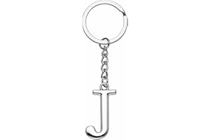 LUODAN Llavero con letra inicial, plata A-Z 26 letra inicial colgante llavero llaveros originales hombre y mujer,regalo de cumpleaños 18,llavero de coche Dáselo a papá