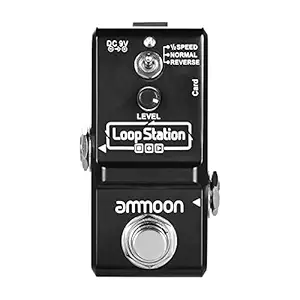 Loop Station Mini Guitar Looper Effect Pedal 10 Minutes Recording Time 3 Working Modes True Bypass Full Metal Shell with 1GB Memory Card