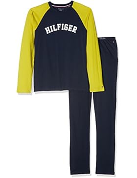 Tommy Hilfiger Jungen Zweiteiliger Schlafanzug Set Ls Logo