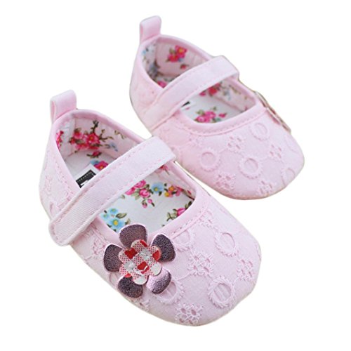 Koly Newborn Baby Little Lace Flower Soft Bottom Prewalker Shoes Toddler First Walking Shoes