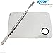 YNR 1 Set(2pcs) Fashion Stainless Steel Cosmetic Makeup Palette Spatula Tool