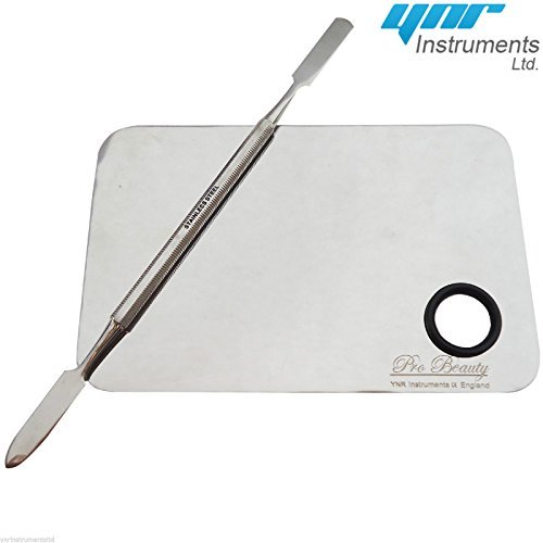 YNR 1 Set(2pcs) Fashion Stainless Steel Cosmetic Makeup Palette Spatula Tool