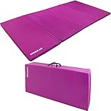 DTX Fitness 8ft Large Folding Multi Purpose Exercise Mat - Purple