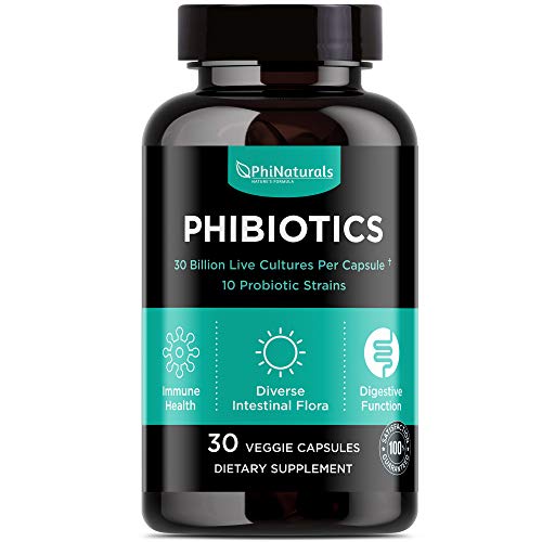 Suplemento de Probióticos 1030 - Suplemento de Probióticos con 30 millardos de UFC probióticas de alta potencia para la salud digestiva con 10 cepas de Acidophilus y Bifidobacterium