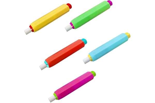 5 Pcs Plastique Porte-Craie, Réglable, Coloré, pour Bureau, Maison