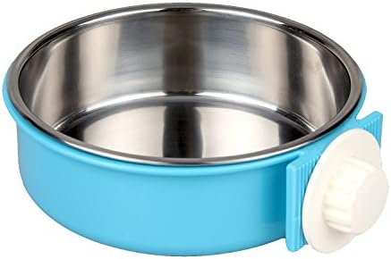 Payxuan Dog Hanging Bowl for Crate,Blue 11-Ounce