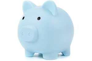 Fuyamp Cute Piggy Bank, Child to Cherish Money, Keepsake Nursery Decor, Cute Coin Money Box Saving Coins Cash Fun Gift for Kids(Blue)