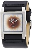 Just Watches Herren-Armbanduhr XL Analog Leder 48-S2524G-BR-SL