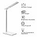 Produktbild LED Schreibtischlampe Nachttischlampe Wireless QI Ladegerät Tischleuchte mit Smartphone Ladefunktion induktive Ladestation für kabelloses laden (Weiß)