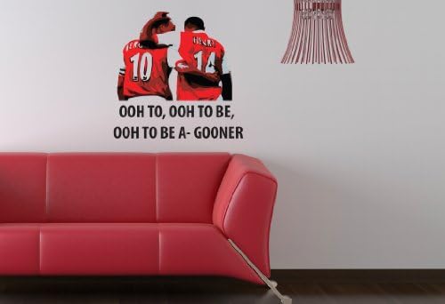 Arsenal OOH TO BE Song Wall Sticker Decal Football Art Print for Home Bedroom Mural  (Red)