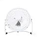 Produktbild KIOio USB-Mini-Fan-Metall-Aluminium-Blade-Design, Office-Desktop, Ultra-leiser Betrieb, hohe Kompatibilität (Farbe : Weiß)