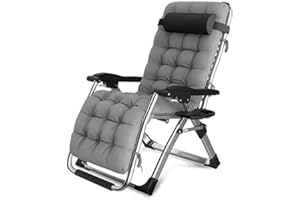 CHAIRQEW Patio-Gartenstühle, die für schwere Leute stützen Schwerelosigkeit-Garten-Strand-Plattform-Sonnenruhesessel Support200kg im Freien, Metall, (Color : Silver)