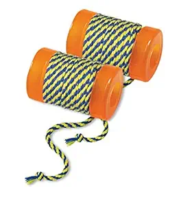 Petstages orka Catnip Infused Spool, Orange and Blue Cat Energizing Toy, Pack of 2