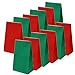 Produktbild Tupa 30 Stücke Weihnachten Papier Party Taschen Handwerk Papier Süßigkeiten Taschen Geschenk Taschen Einkaufstüten Mittagessen Flache Unterseite Papiertüten, Rot und Grün