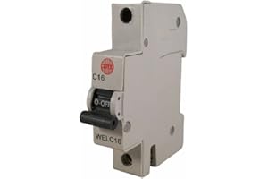 FIINIX Wylex WELC16 MCB Miniature Circuit Breaker | Type C Trip Curve System, 6KA, 240V, 1 Pole, 16A