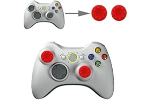 wortek Controller Aufsätze Thumb Grip Control Stick Set Kappe Silikon für Sony PS5, PS4, PS4 Pro, PS3, PS2, Xbox One, Xbox One Series X, Xbox 360, Nintendo Switch, Nintendo Wii U Rot