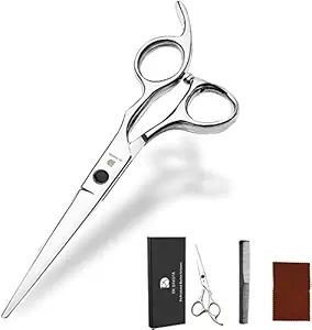 Hair Cutting Scissors - Professional Hair Straight Shears - Straight Edge Hairdressing Tool for Men & Women - Extremely Sharp & Durable Stainless Steel - Barber Salon & Home Use
