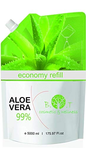 Recarga Ahorro 99% Gel Puro de Aloe Vera 5000 ml - recarga económica 5 kg