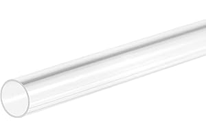 sourcing map Tubo rigido trasparente, diametro interno 4 mm x diametro esterno 5 mm x diametro esterno 305 mm, tubo dell'acqua in plastica per fai da te, confezione da 2