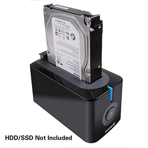 Inateck USB 3.0 externe Festplatten-Dockingstation für 2,5 / 3,5 Zoll SSD HDD SATA I/II/III inklusive USB3.0 Kabel mit 12V 2A Netzteil (für PC / Notebook / Mac, SATA3 UASP Support, bis zu 6 GB) - 2