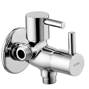 ALTON GRC3730 Brass 2-in-1 Angle Valve with Wall Flange, Chrome Finish